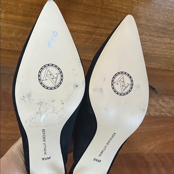 Like new Adrienne Vittadini Black Suede Mules - Picture 10 of 16